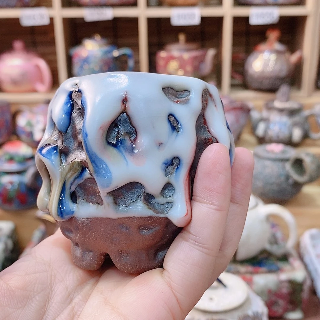 粗陶志野柴烧茶器