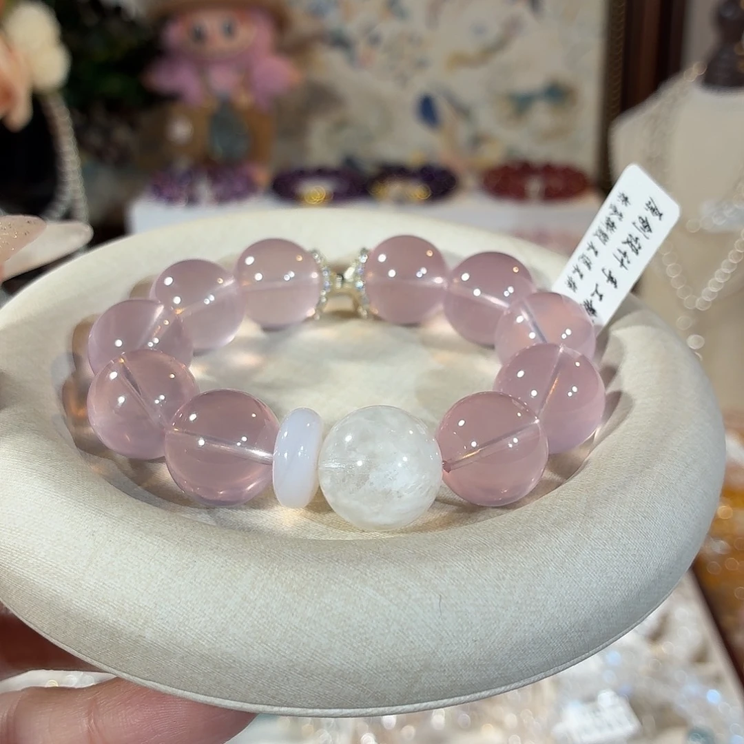 手串水晶未镶嵌马粉紫罗兰设计款16+