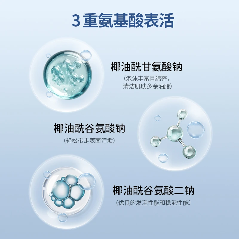 赫仕氨基酸保湿洁面乳卸妆学生黑头深层清洁毛孔