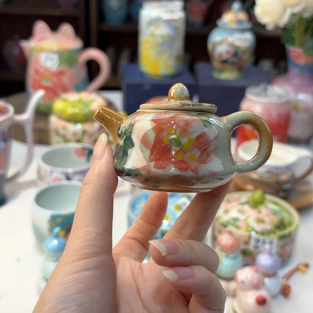 景德镇手绘高温釉下彩陶瓷茶具