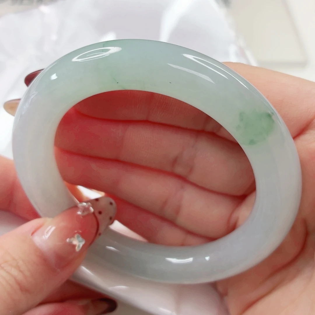 翡翠未镶嵌手镯54x546