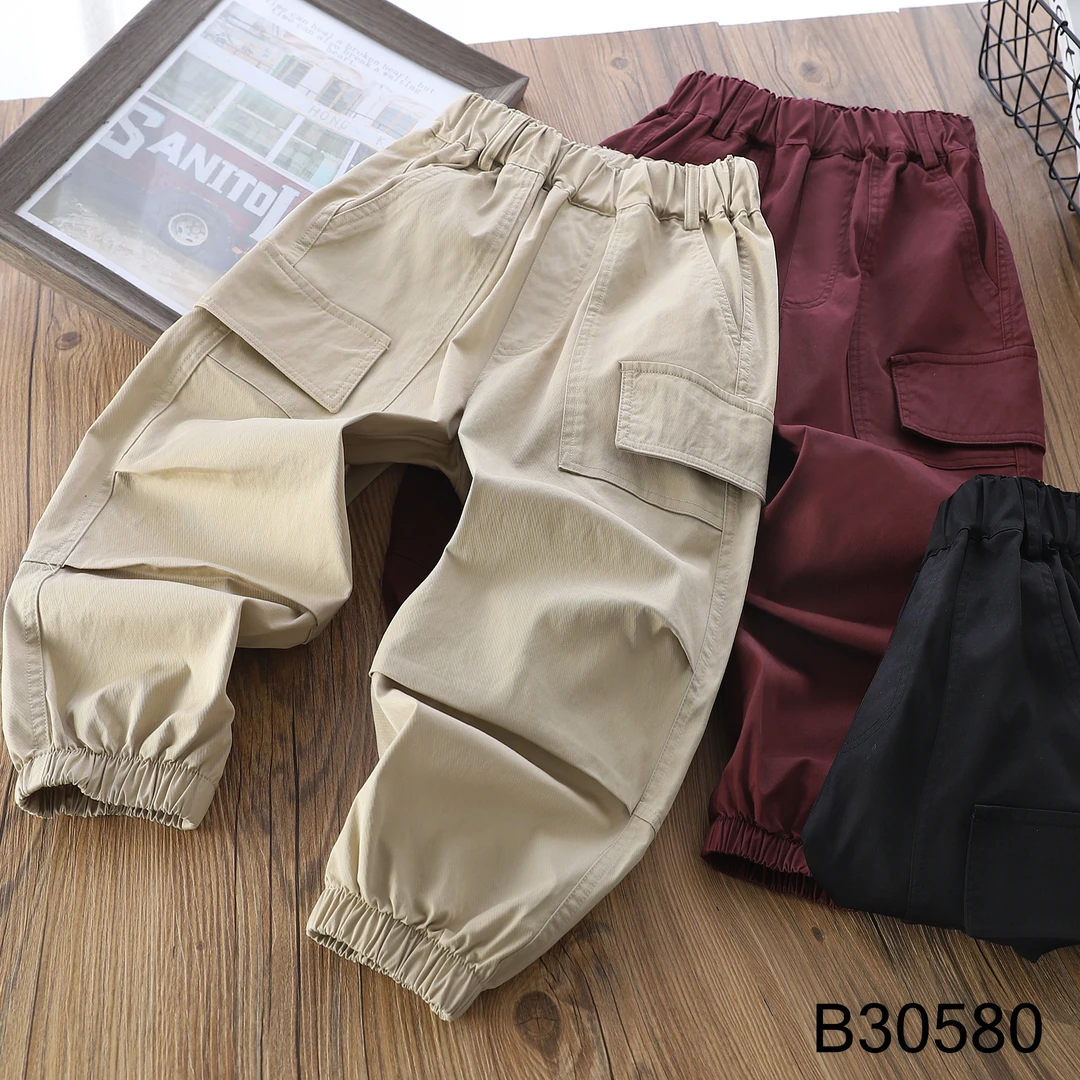 【BOENUS】秋季儿童 百搭时尚 棉锦工装裤 30580