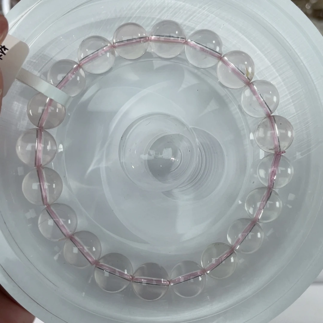 手串未镶嵌水晶002六芒星粉水晶9m+