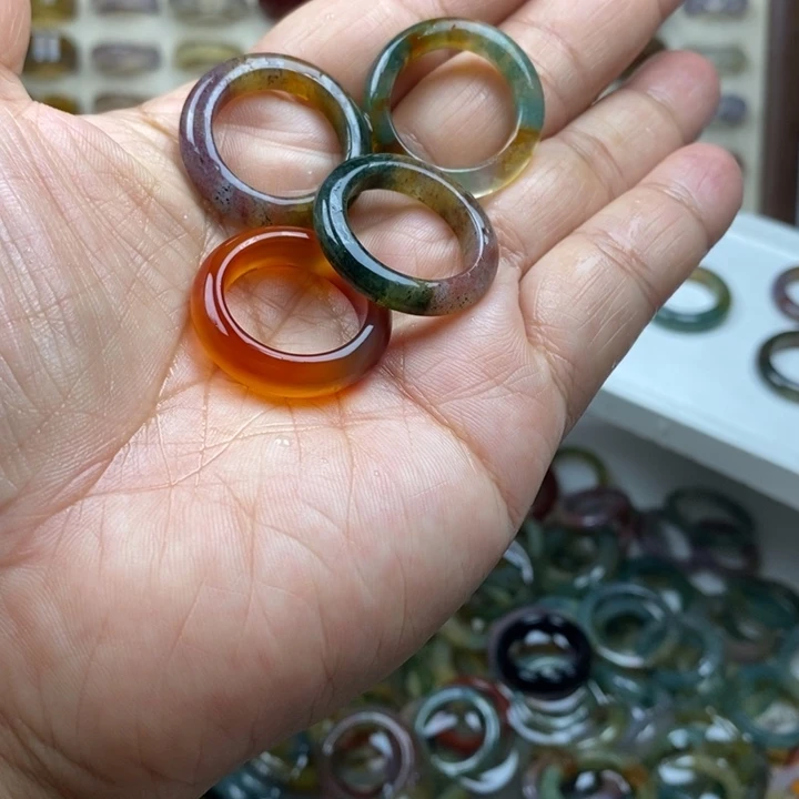 玛瑙/玉髓未镶嵌戒指不退不换