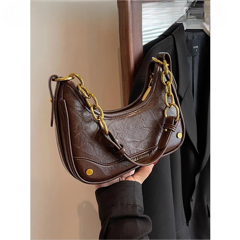 Cahlsvis  Keiltn包包女2025新款时尚链条腋下包法式小众高级感洋