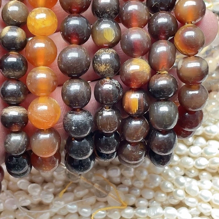 玛瑙/玉髓珠宝半成品未镶嵌一条10mm龟龟手串