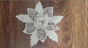 ZN071-193蕾丝【15*15/1对】咖色窗帘装饰花