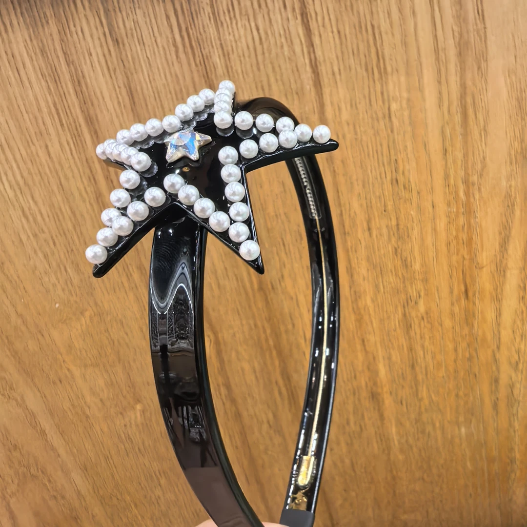 D308黑色星星珠闪闪高级酸酸发箍