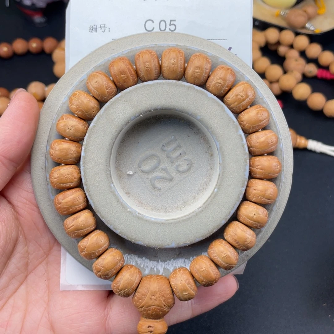 手串凤眼菩提C05-k80凤眼菩提12+铁籽精工藏式