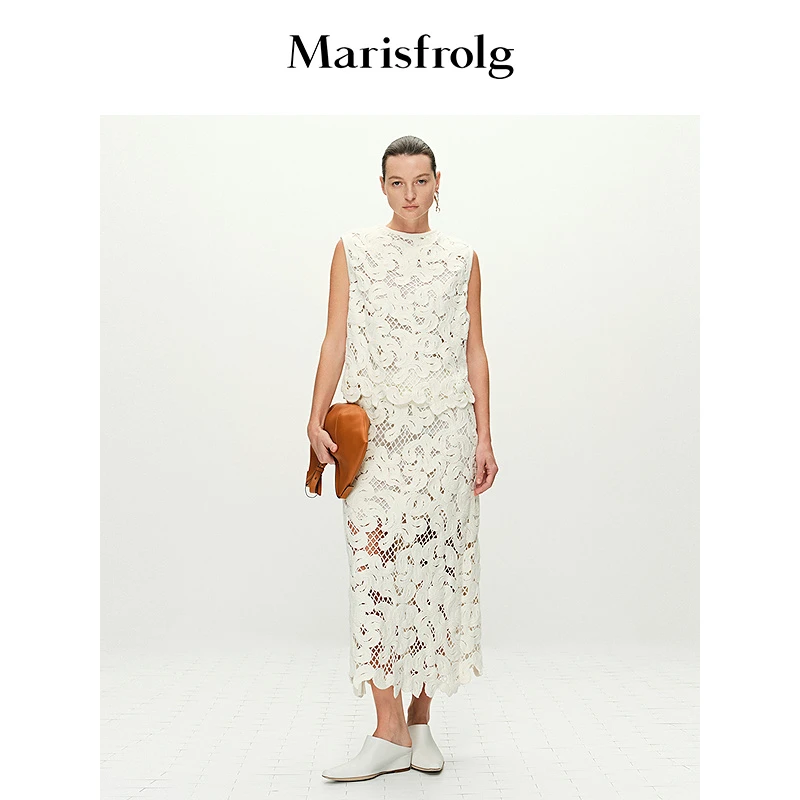 Marisfrolg玛丝菲尔25新款经典时尚百搭气休闲洋气中裙A1FZ12712