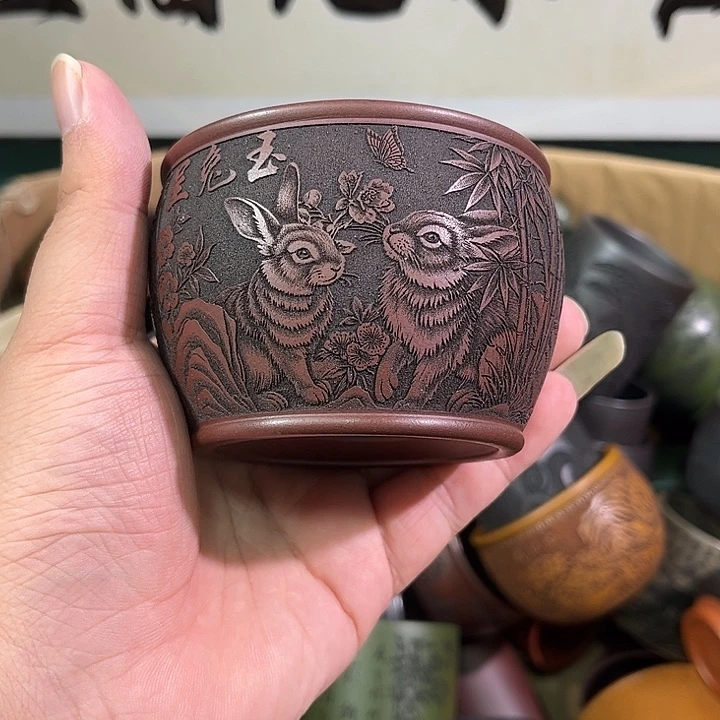 茶杯紫砂全手工紫砂主人杯