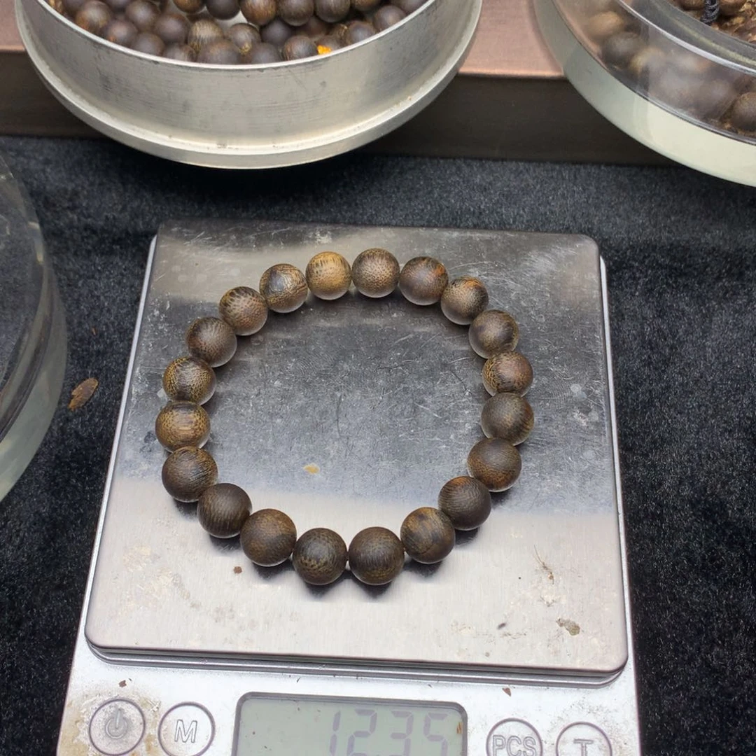 沉香手串天*杯绿棋楠沉香手串1.0单圈