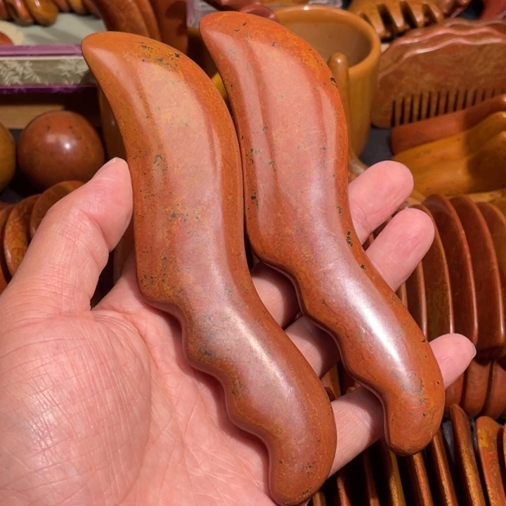 红砭石精品款加长多功能刮痧板