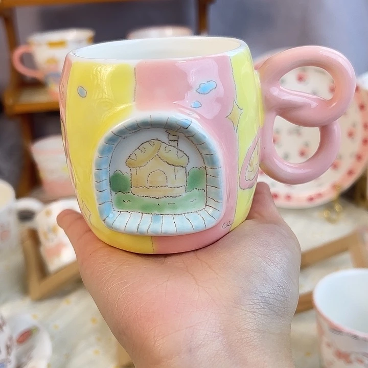 018粉色可爱兔兔杯