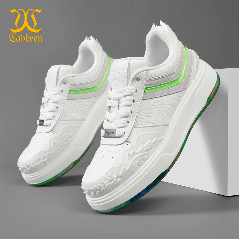 卡宾鞋子男款潮鞋2025新款国潮厚底休闲板鞋冬季潮流百搭运动男鞋