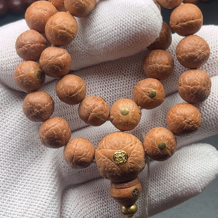 银***鸭手串凤眼菩提11mm铜钉27颗镶嵌款