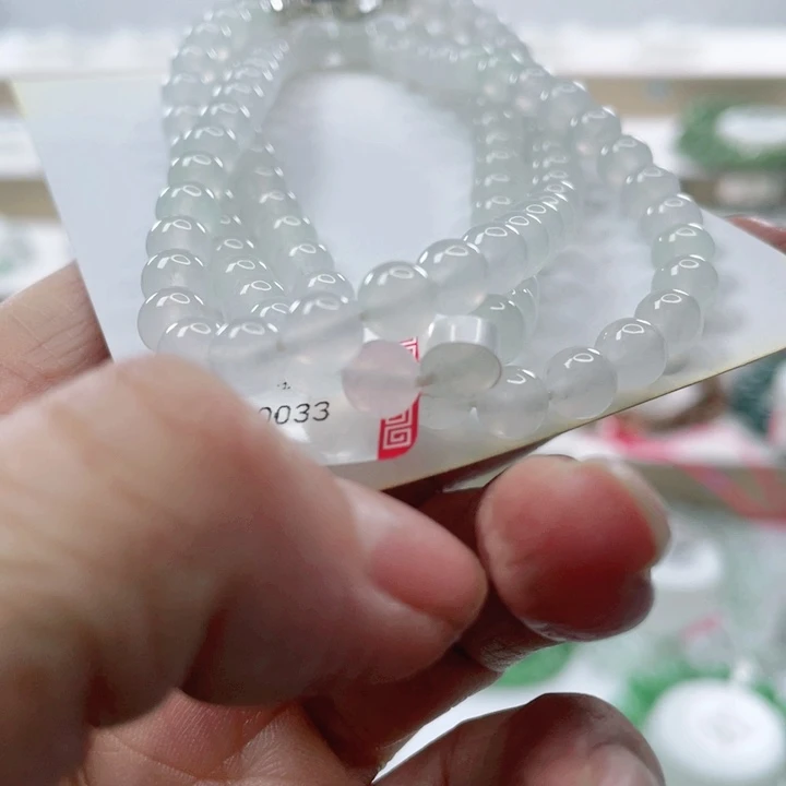 翡翠未镶嵌手链天然翡翠项链6.2mm