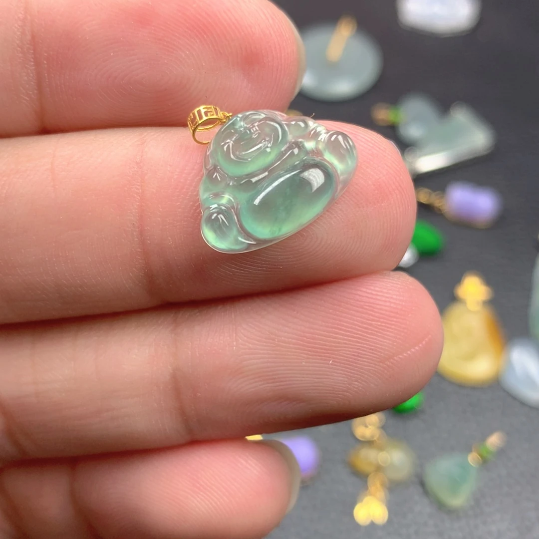 【闪购商品】颈饰18K金镶嵌翡翠翡翠