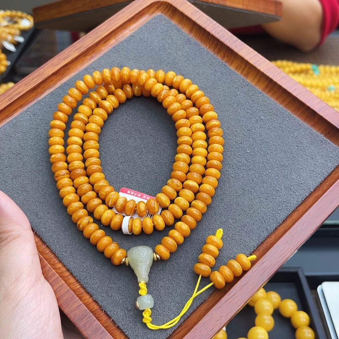 琥珀手链未镶嵌8m108花蜡