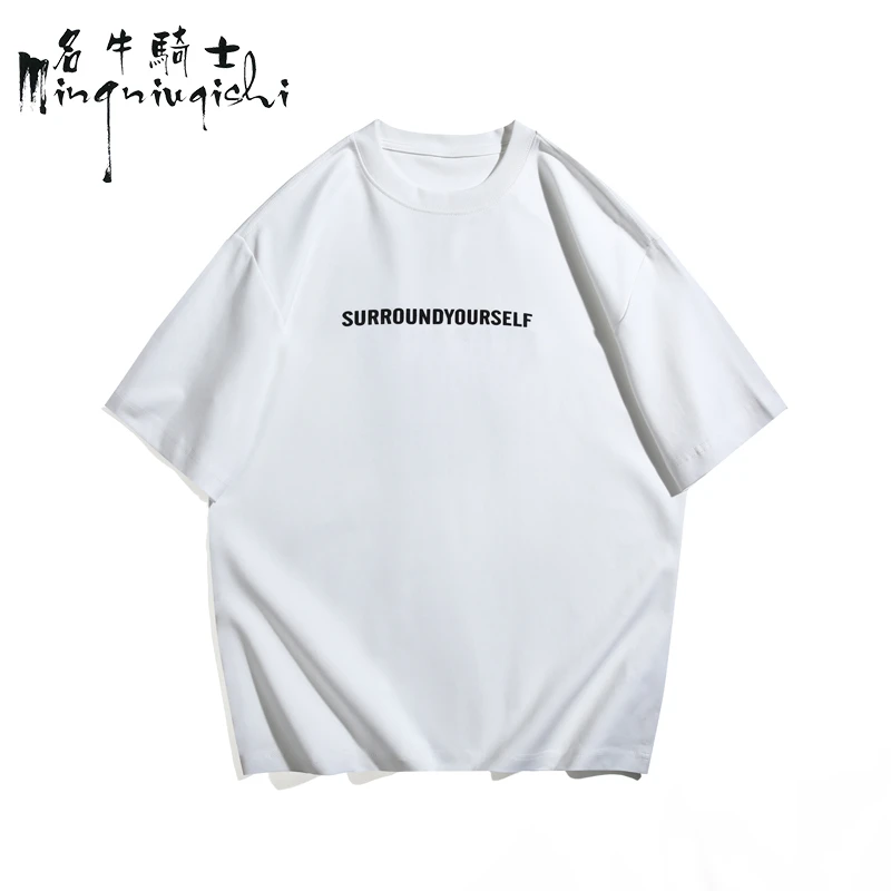 名牛骑士时尚潮流男士短袖衣服上衣休闲百搭T恤