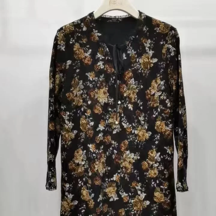 胖人坊大码女装印花连衣裙3199 衣长95 120