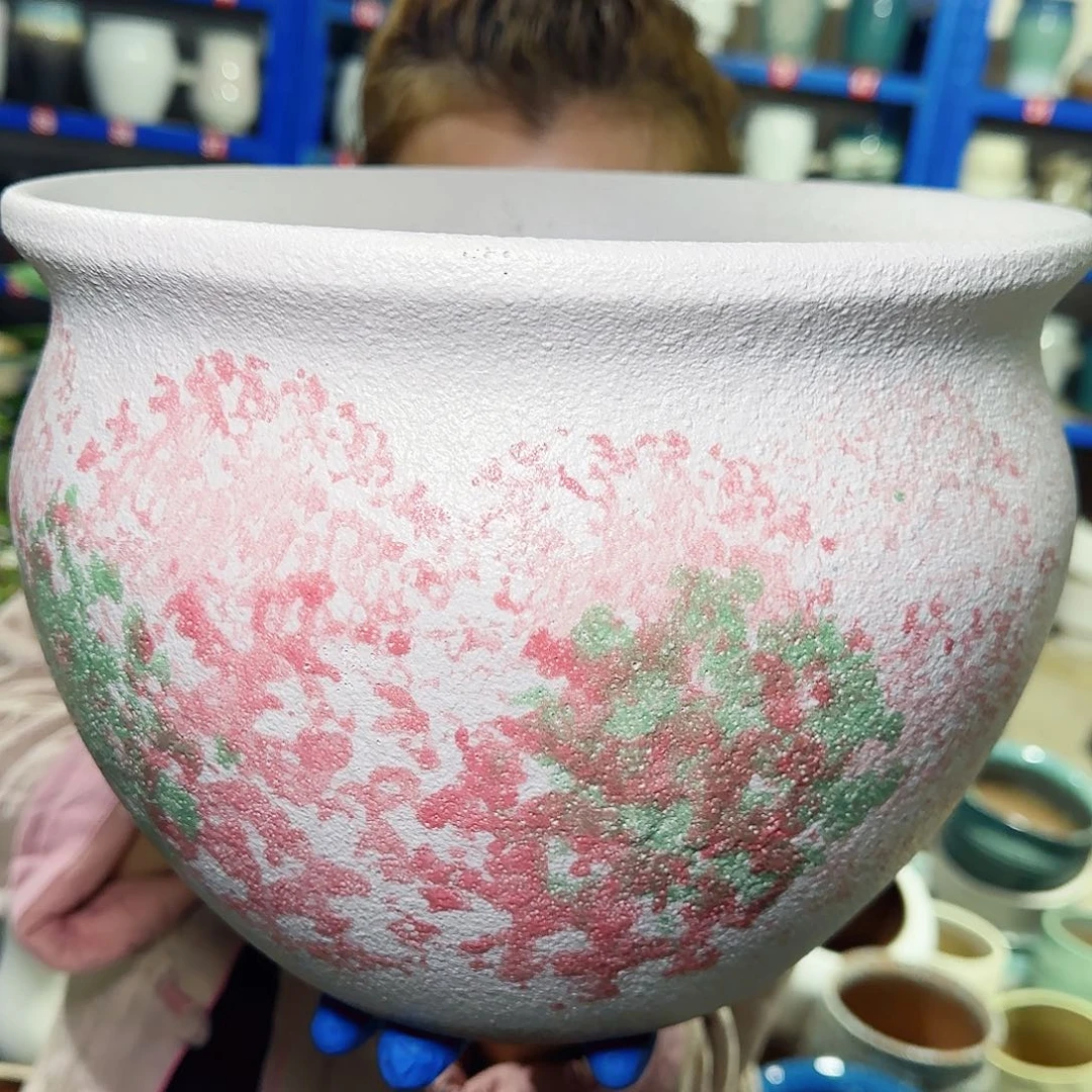 紫砂花盆高20口28