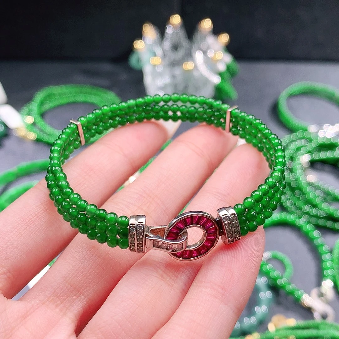 翡翠未镶嵌手串手链