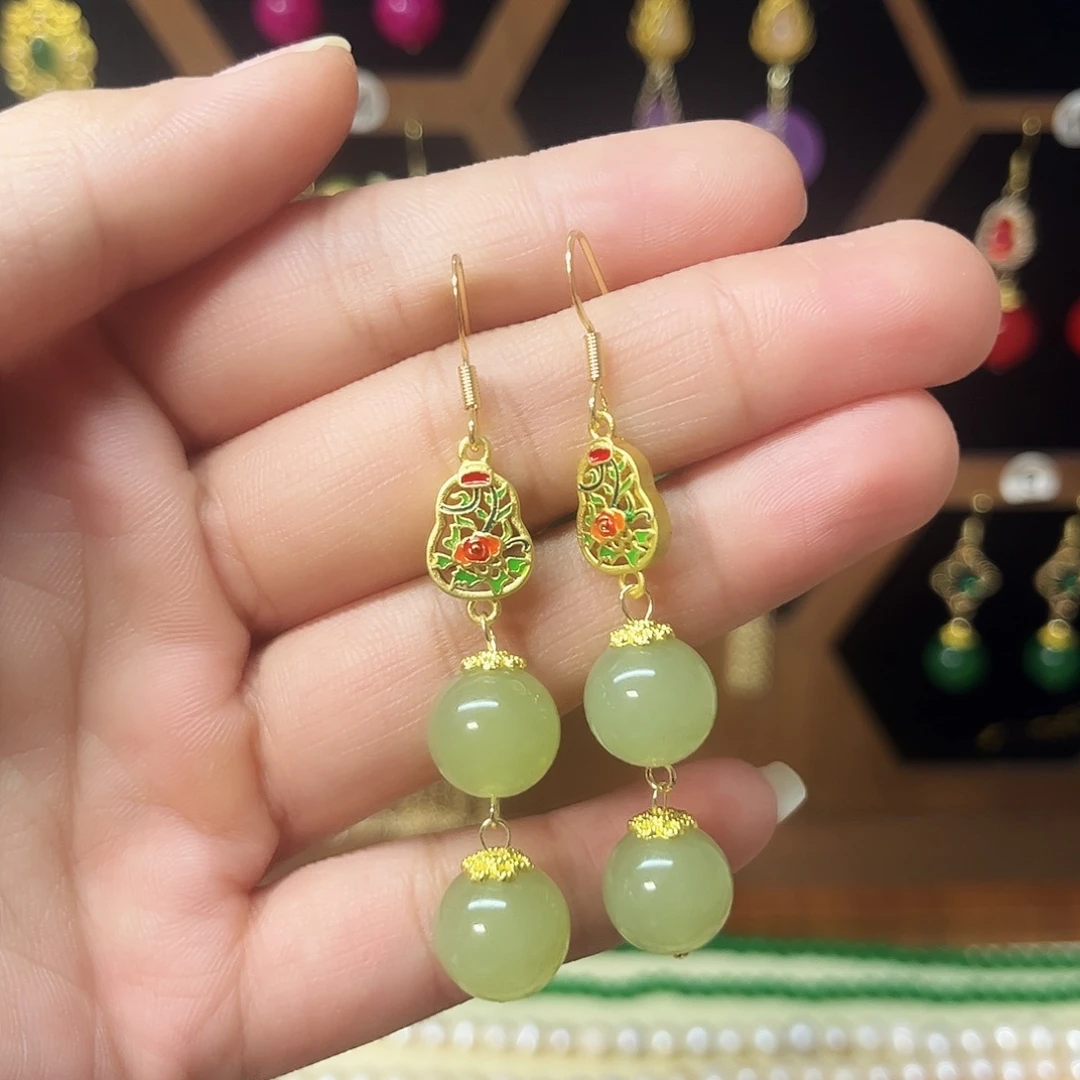 锆石纯铜925银耳饰