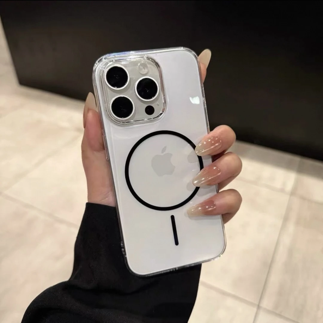 细磁吸圈适用苹果16promax手机壳iphone15pro简约透明保护套13/14