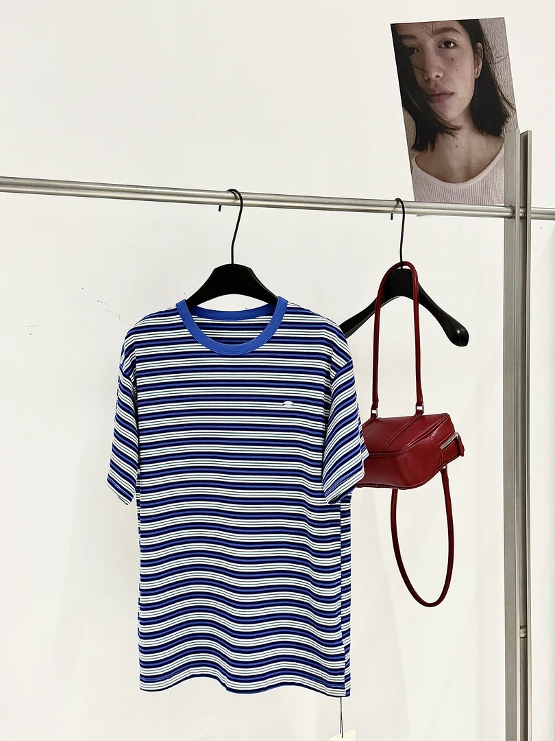 2025夏季蓝条纹宽松T 9267