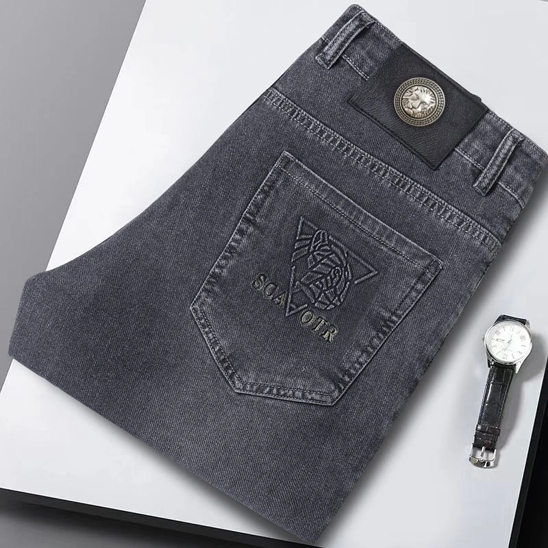 夏季款七分半牛仔裤男士宽松直筒中裤2025新款潮牌 休闲短裤男