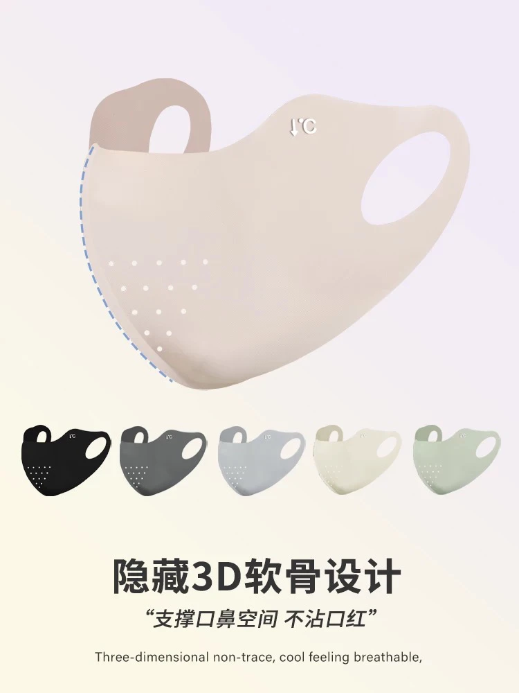 柚米家 -自制防晒口罩！夏季遮阳防风冰丝面罩 防紫外线护眼角