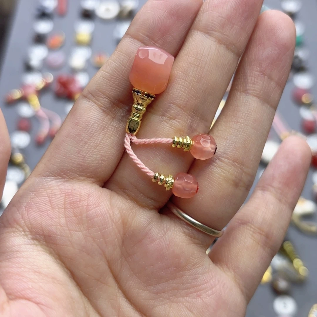 玛瑙/玉髓未镶嵌文玩配饰适配3-6mm的串