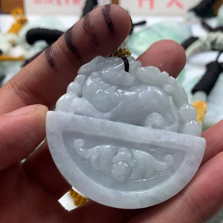 颈饰未镶嵌翡翠保真天然a货翡翠