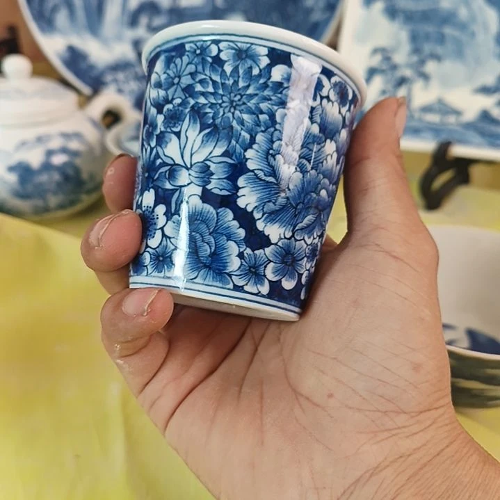 冰***泉景德镇手绘釉下彩