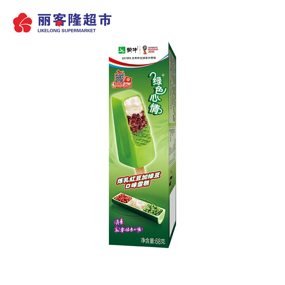 蒙牛绿色心情炼乳雪糕68g（红绿豆）