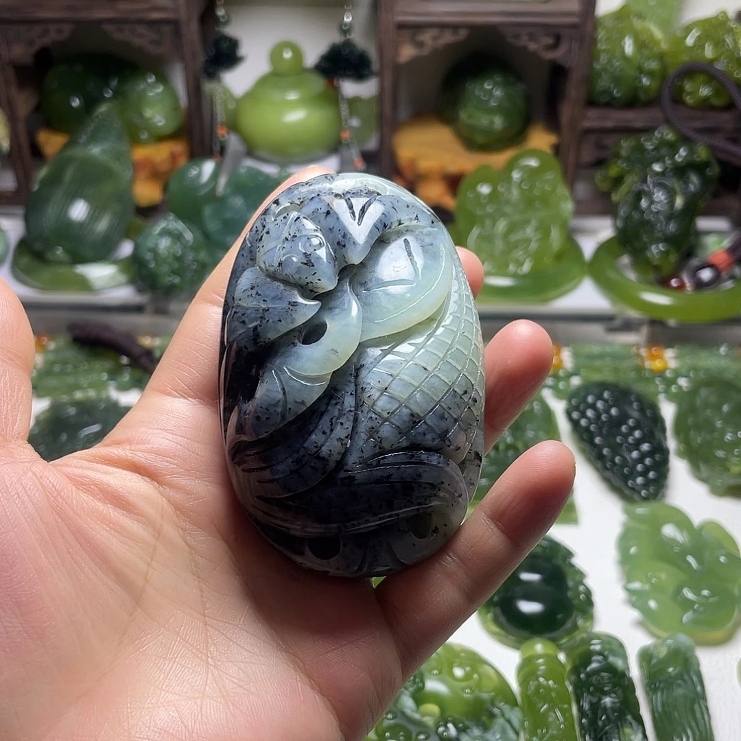 蛇纹石玉未镶嵌手把