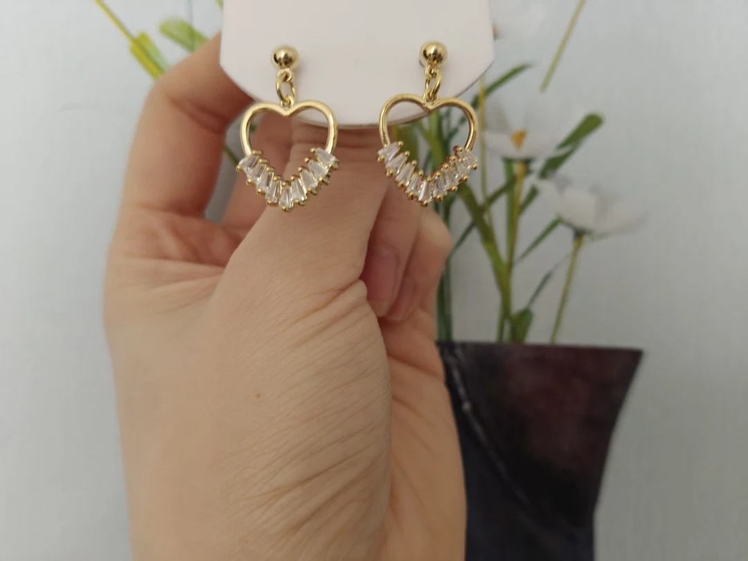 铜合金耳饰 34号浅金日韩气质女耳钉轻奢时尚复古优雅清新88120