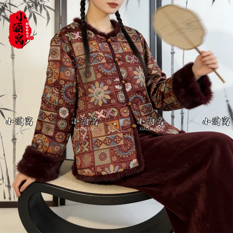 [盛唐花宴-外套]小酒窝新国风 新中式时尚气质双面外套-61