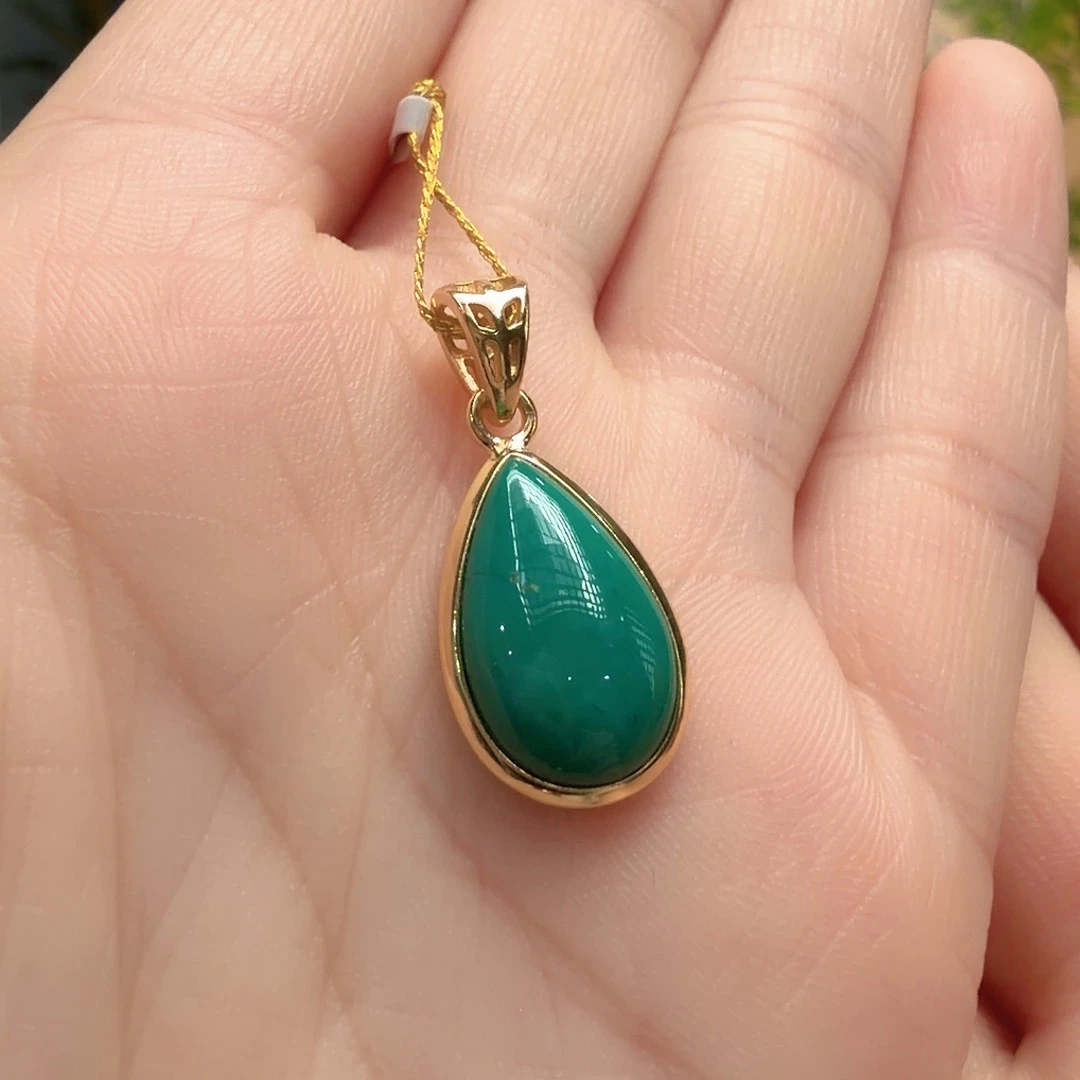 绿松石银S925镶嵌颈饰