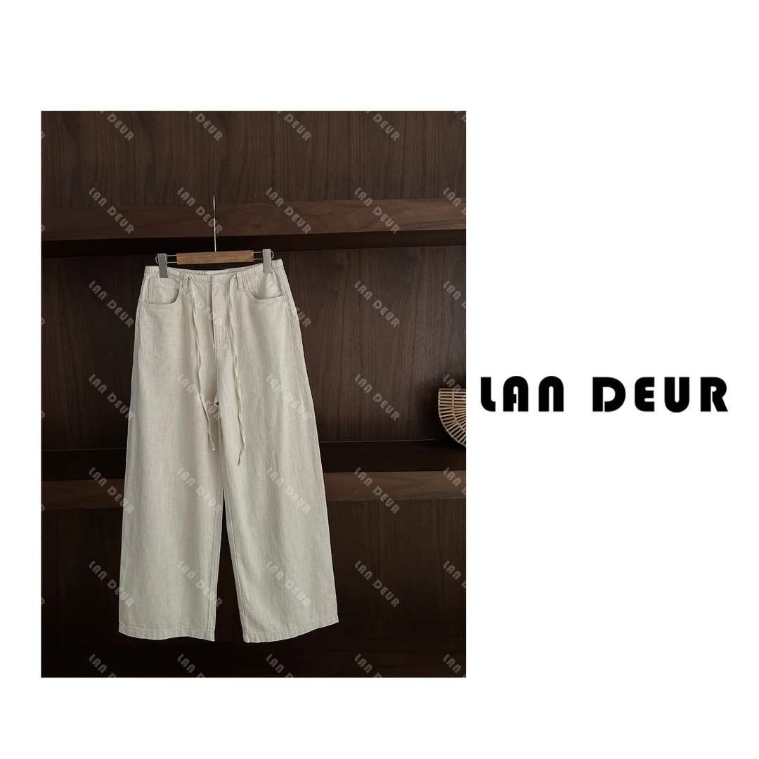 JIUJIU【馥郁玫瑰】直筒休闲设计师时尚百搭夏季复古宽松纯色牛仔裤