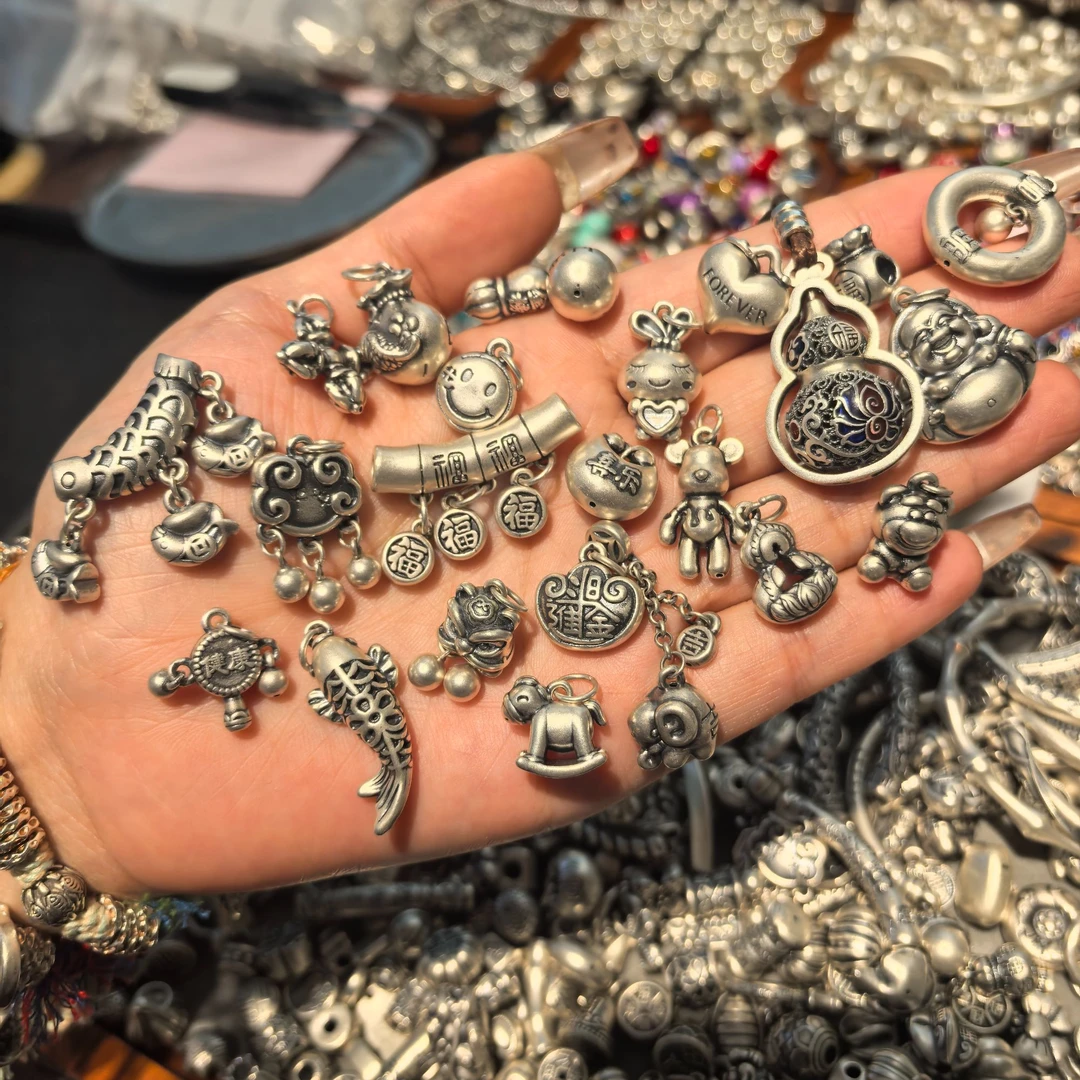 足银银制品 纯银宝藏级足银小配件DIY搭配高级感满满