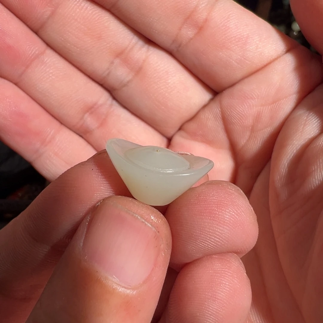 和田玉未镶嵌颈饰新疆老料通孔元宝顶珠/手机链/背云/小滴流福利2