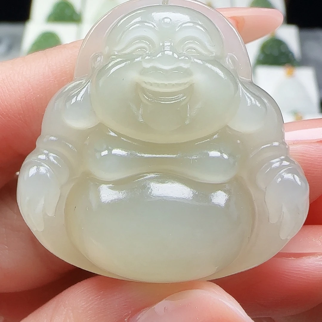 和田玉未镶嵌吊坠(赠链)