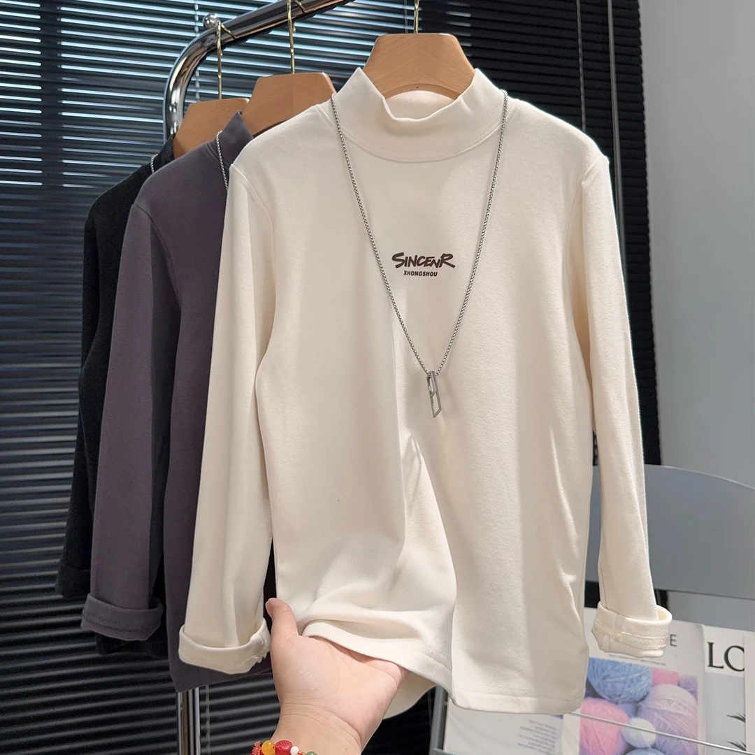 妙吧童装儿童德绒打底衫秋季中大童长袖内搭T恤男女童保暖上衣潮