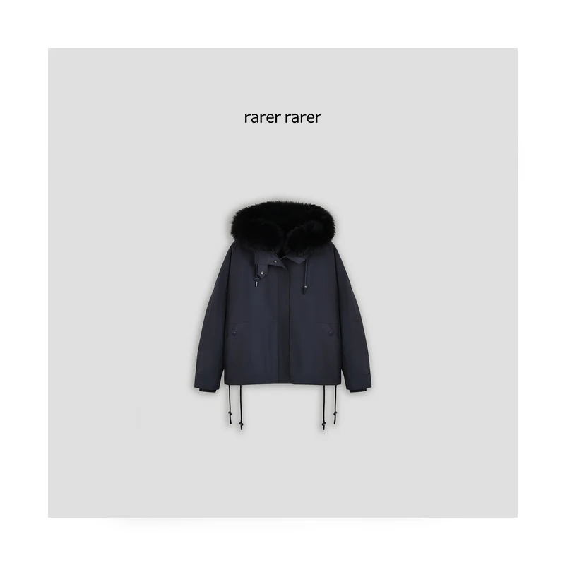 【rarer rarer】25AW秋冬狐狸毛领保暖獭兔毛派克服  2503149