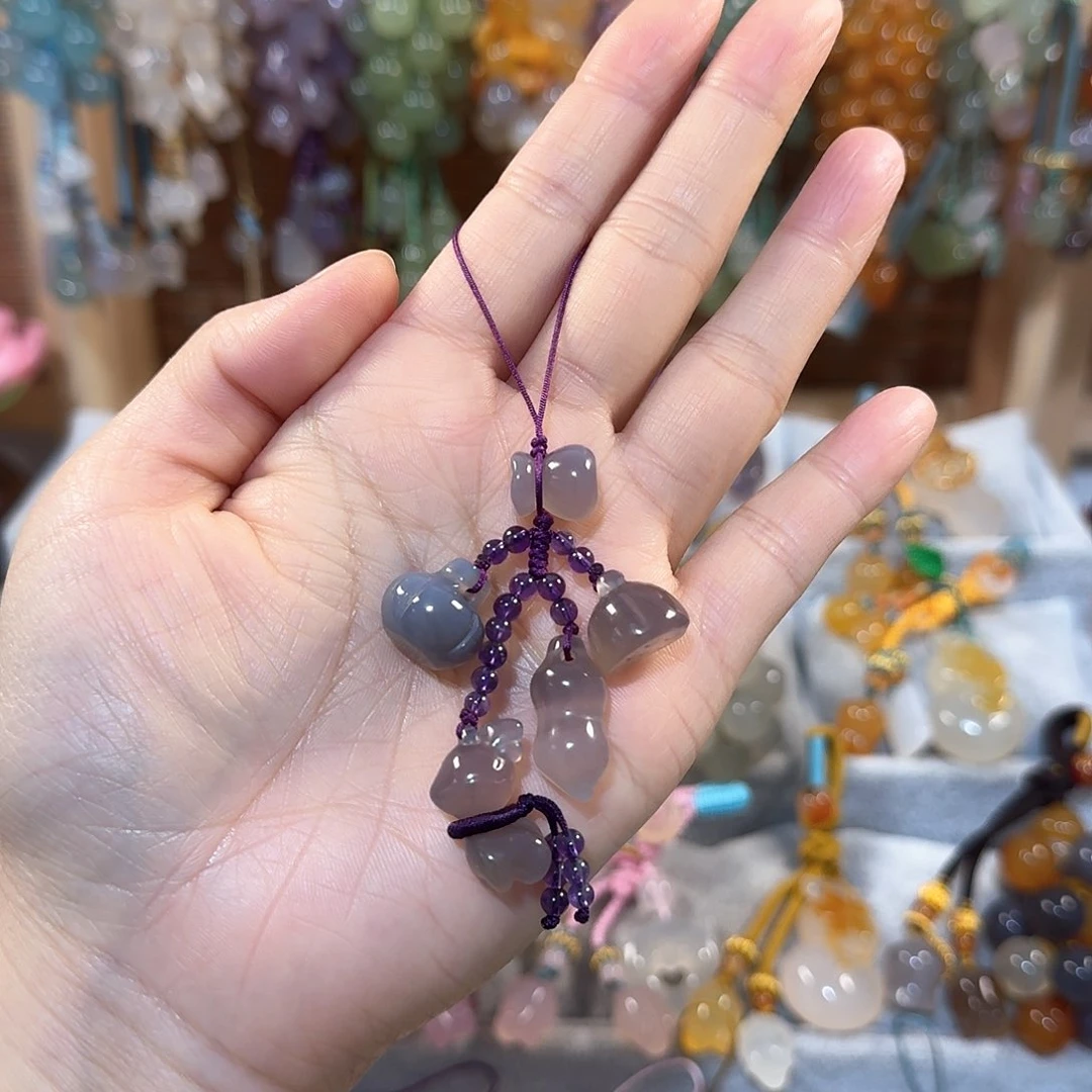 玛瑙/玉髓手机挂件未镶嵌