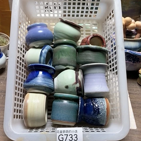 紫砂花盆733瑕疵品口径3到4左右