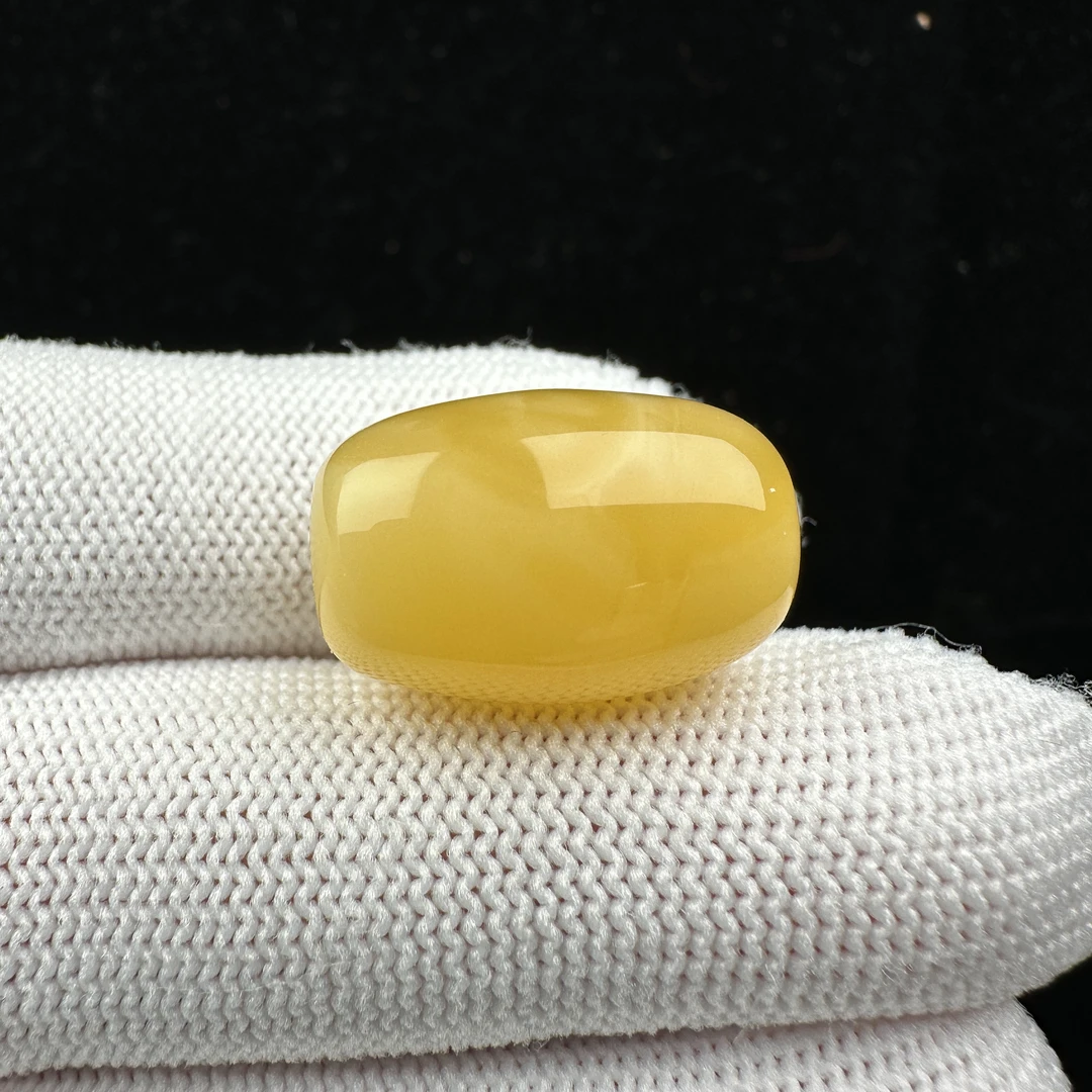 Y5106天然原矿蜜蜡 妖花桶珠13.2x20.3mm 2.3克抖音基地质检发货