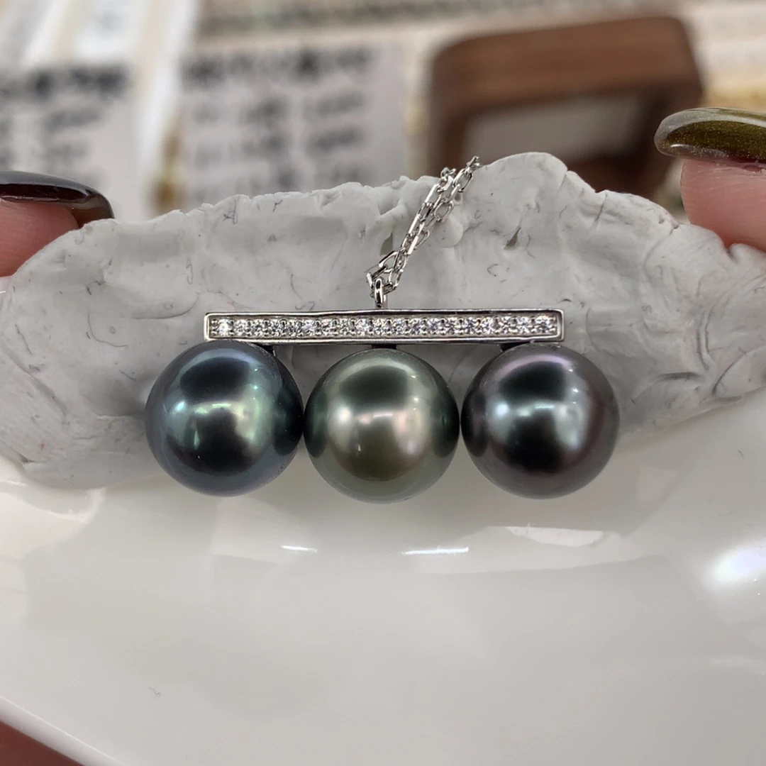 定制海水珍珠未镶嵌裸珠大溪地9-10